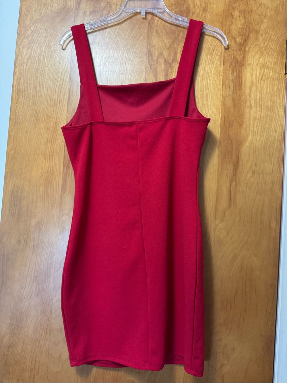 Red Bodycon Mini Dress – Size Large - Picture 2 of 3